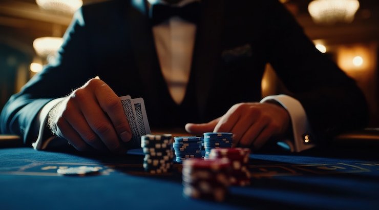 Studio kasino langsung marioqq menampilkan dealer profesional dan peralatan kamera HD multi-sudut